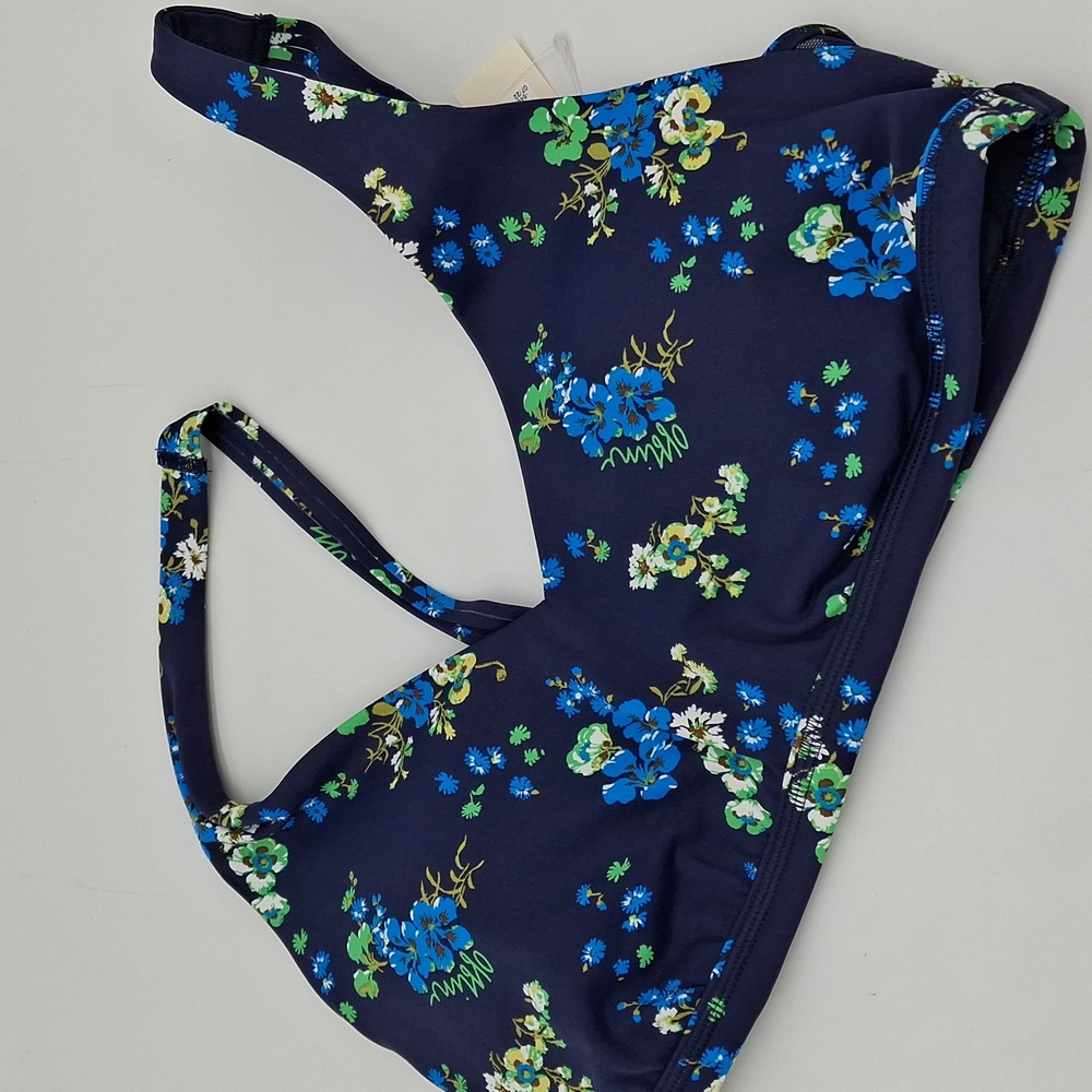 OFFLINE by Aerie Floral Goals Plunge Sports Bra Blue M